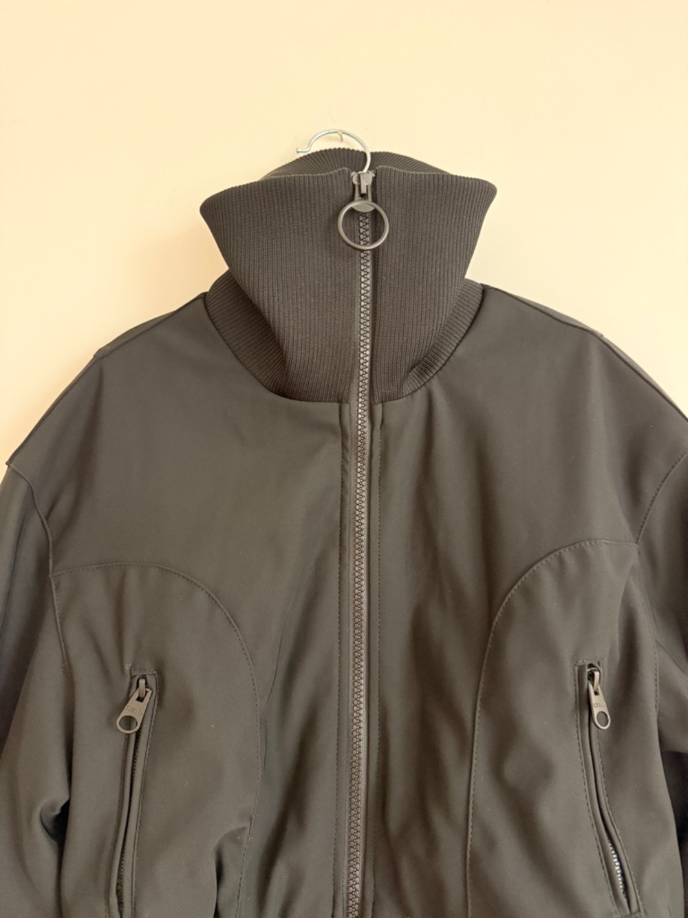 Bershka Black Cropped Bomber Jacket S - Picture 5 of 5